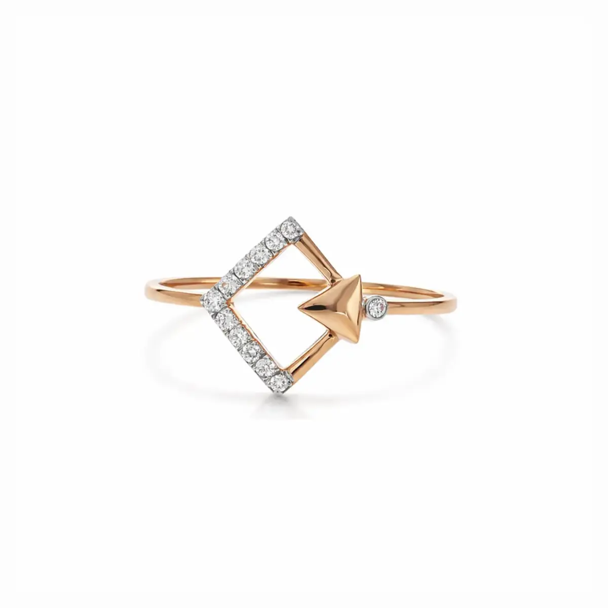 0.09 CT NATURAL DIAMOND WOMENS RING 18K GOLD